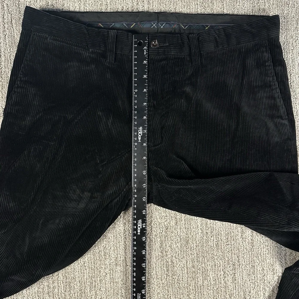 Polo Ralph Lauren Preston Pants Mens 38x34 Black Corduroy Trouser Vintage 90s‎